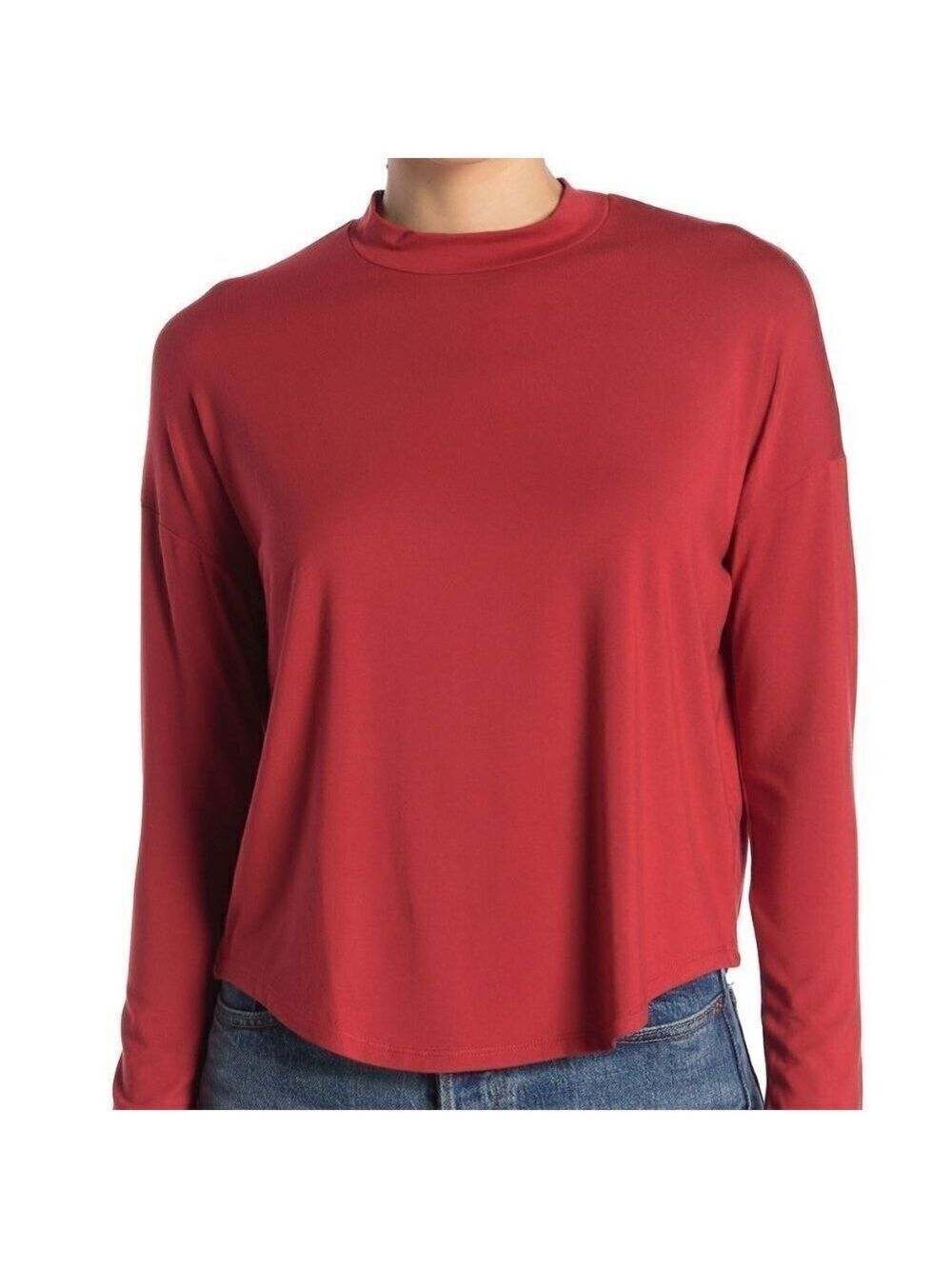 MADEWELL "Tatiana" Mock Neck BNWT Orange Top New